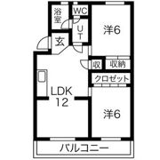 八城マンションの間取り画像