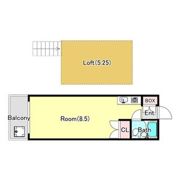 ヒルクレスト【天井2mロフト付】の間取り画像