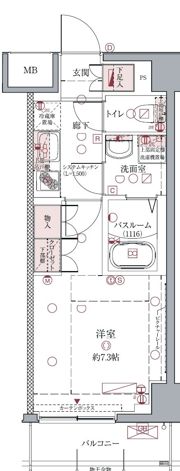 クレヴィスタ亀戸Ⅱの間取り画像