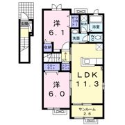 ディアコート・IZUMO Bの間取り画像