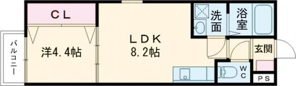 ジーメゾン堺西湊の間取り画像