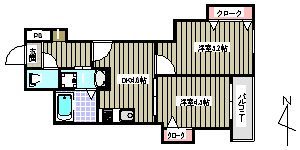 クレイドル藤崎の間取り画像