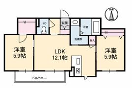 ベレオ福江の間取り画像