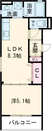 クリエオーレ岡山の間取り画像