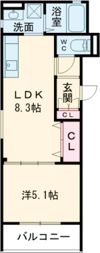 クリエオーレ岡山の間取り画像