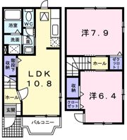 サウスヒルズやのBの間取り画像