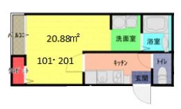Freesia court（フリージアコート）の間取り画像