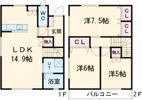 平松町メゾネットⅣの間取り画像