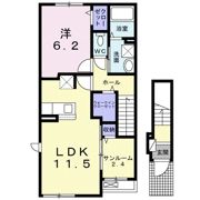 紫陽花 Bの間取り画像