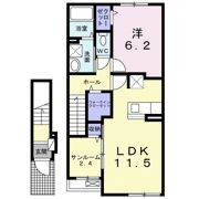 紫陽花 Bの間取り画像