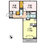 プランドール蒲生南町Ⅱの間取り画像