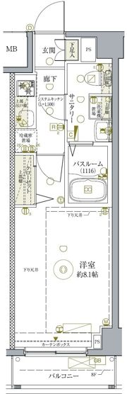 クレヴィスタ亀戸の間取り画像