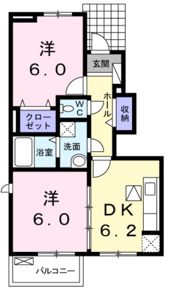 アクア勅使 Ⅱ棟の間取り画像