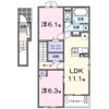 ハニーサックル Ⅰの間取り画像