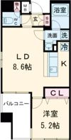 プレサンス三宮花時計前の間取り画像