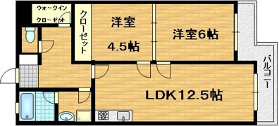 ビューハイツ京都山科(ベルヴィ52)の間取り画像