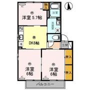 ディアス八重 A棟の間取り画像