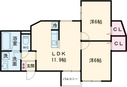 春とそよ風のフィオーレ ～SApt玉津町～の間取り画像