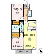 メルヴェーユ下城野Ⅱの間取り画像