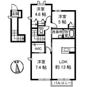 シャーメゾン原尾島Ⅱ棟の間取り画像