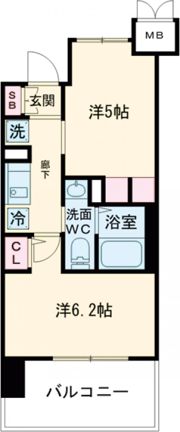 エステムプラザ神戸西Vミラージュの間取り画像
