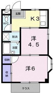 グランデックスBの間取り画像