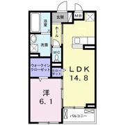 シャンクレールリゥ゛の間取り画像