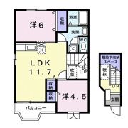 エスポワールDの間取り画像