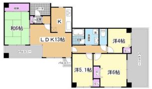 ワコーレヴィアーレ兵庫の間取り画像