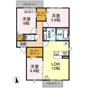 プレジオあくら A棟の間取り画像