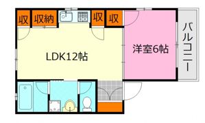 セシカ皆実の間取り画像