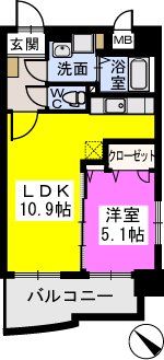 エスポワール シャルムの間取り画像