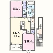 ヴィラ ロータス Bの間取り画像