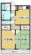エクセルあまちB棟の間取り画像