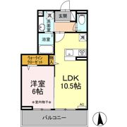 D-room売市右水門下の間取り画像