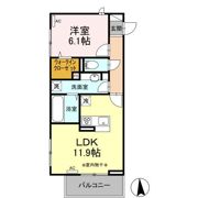 D-room売市右水門下の間取り画像