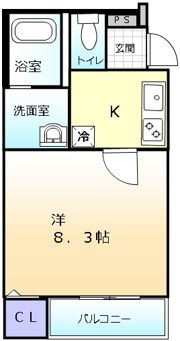 フジパレス堺鳳中Ⅴ番館の間取り画像