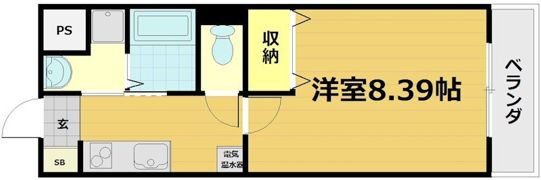 フラット オクaの間取り画像