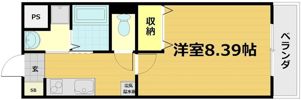 フラット オクaの間取り画像