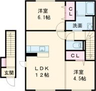 セジュール新開の間取り画像