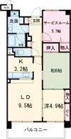 ヴェルテ忍ヶ丘Ⅱ番館の間取り画像