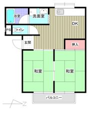 ハイツ厚成2の間取り画像
