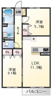 ローザンコートの間取り画像