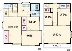 大原七区一戸建の間取り画像