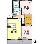 D-roomⅡの間取り画像