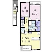 アモーレ周布 Ⅲの間取り画像