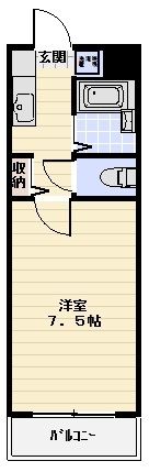 上杉マンション 大学前の間取り画像