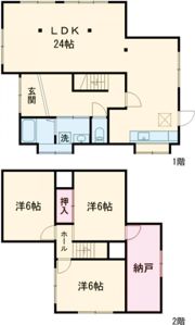 伊賀市桐ヶ丘3丁目戸建ての間取り画像