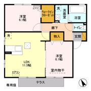 ウィステリア Bの間取り画像