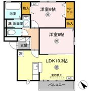 リビングタウン両三柳 B棟の間取り画像